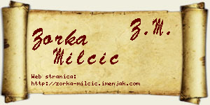 Zorka Milčić vizit kartica